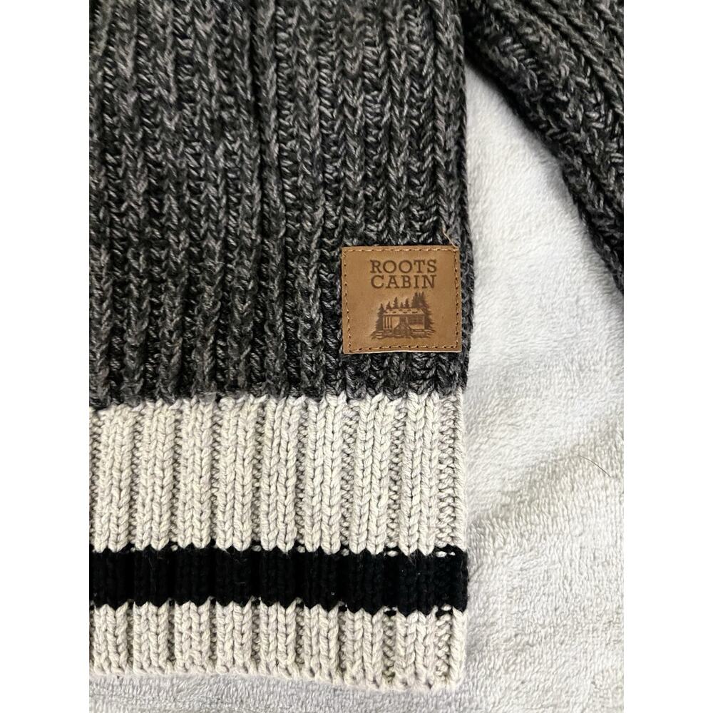 Roots Cabin Womens Oversize Size S Sweater Cozy Chunky Knit Gray Crew Pullover - Picture 2 of 8